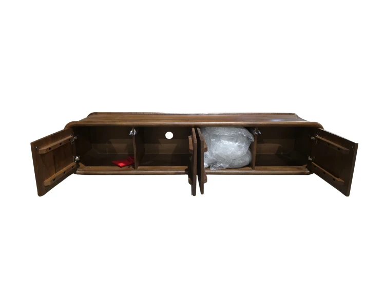 Szafka RTV 175x45 cm z ciemnego drewna mango Gina