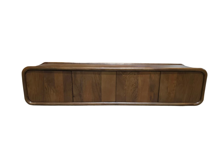 Szafka RTV 175x45 cm z ciemnego drewna mango Gina
