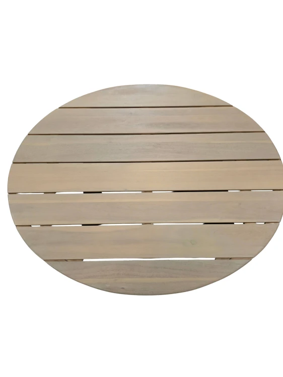 Stolik kawowy ogrodowy owalny 100x80 cm z drewna akacjowego Uleno