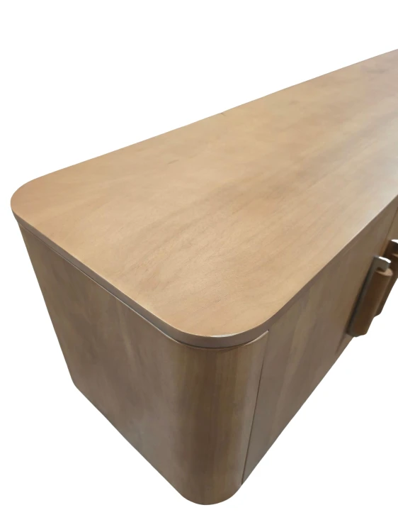 Szafka RTV 160x40 cm z drewna mango i stali Osaka