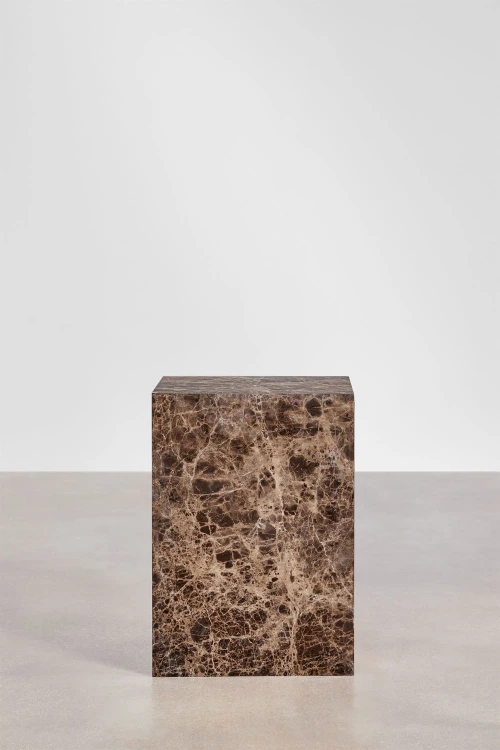 Kwadratowy stolik boczny 35x35 cm z naturalnego kamienia Aluret
