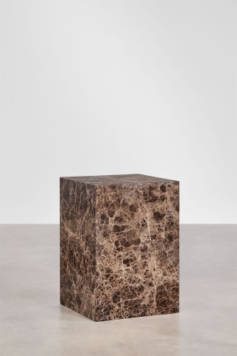 Kwadratowy stolik boczny 35x35 cm z naturalnego kamienia Aluret