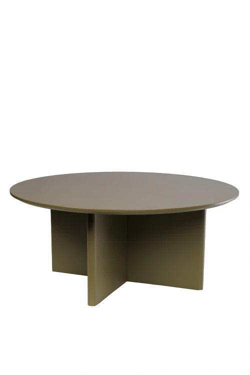 Okrągły stolik kawowy Ø80 cm z MDF Saonara konstrukcja