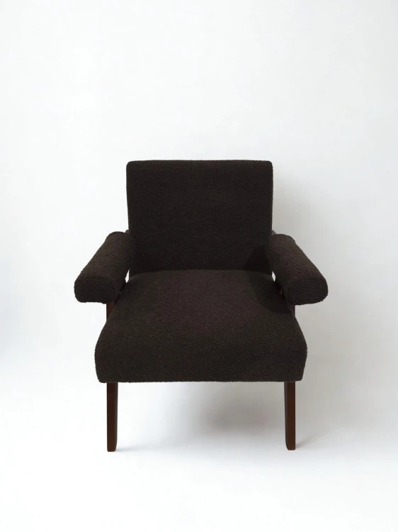 Fotel z podłokietnikami Bouclé Lucca front