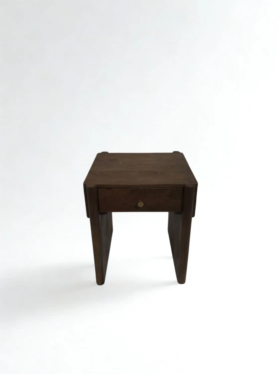Kwadratowa szafka nocna 45x45 cm z drewna mango Antonela