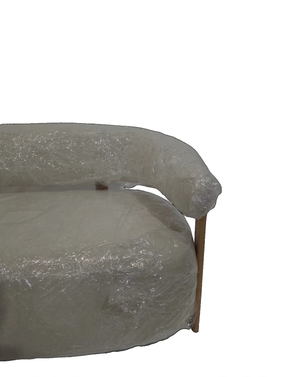 Sofa dwuosobowa z tkaniny chenille i żelaza Jolie bok