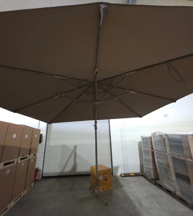Parasol Ogrodowy Tarasowy 295x295 cm z tkaniny i aluminium Hydra